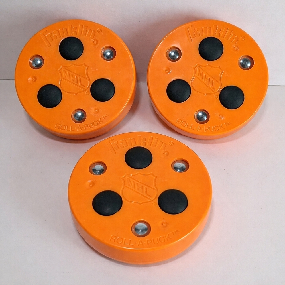 3 x Franklin Official NHL Roll-A-Puck Original  NEW Without Packaging